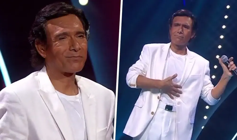 Roberto Pereda, imitador peruano de Julio Iglesias, conquistó al jurado con "Ni te tengo, ni te olvido". Foto: captura de Chilevisión