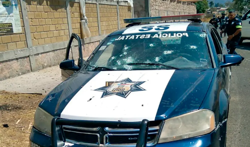 El secretario de Seguridad de la región confirmó que la patrulla emboscada en el municipio de Coatepec Harinas sufrió un ataque de la “delincuencia organizada”. Foto: Cuartoscuro