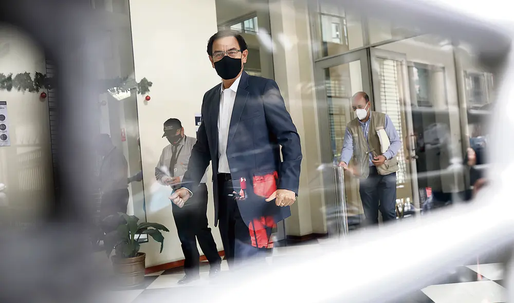 Libre. Expresidente Martín Vizcarra participó en la audiencia virtual de prisión preventiva vía conexión de Internet. Foto: Aldair Mejía / La República