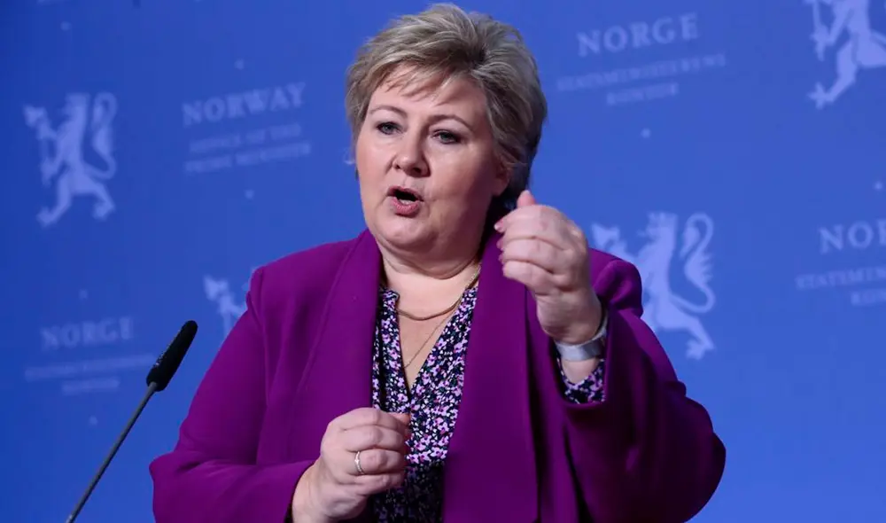 La conservadora Solberg ejerce desde 2013 como primera ministra de Noruega. Foto: EFE La conservadora Solberg ejerce desde 2013 como primera ministra de Noruega. Foto: EFE