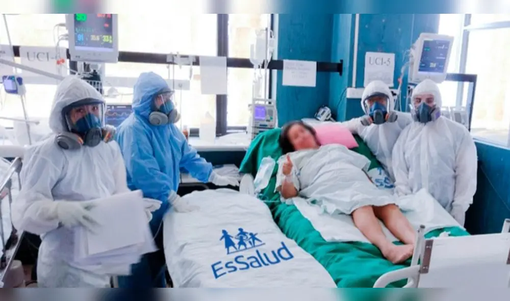 El último miércoles la gestante fue  transferida a medicina del séptimo piso del hospital. Foto: EsSalud Arequipa.