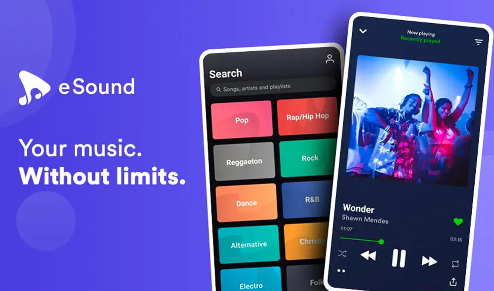 ESound reproduce música de YouTube sin licencia y completamente gratis. Foto: eSound