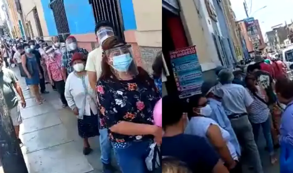 Personas de la tercera edad fueron acompañados, en algunos casos, por sus familiares. Foto: Leonardo Guardamino Soto