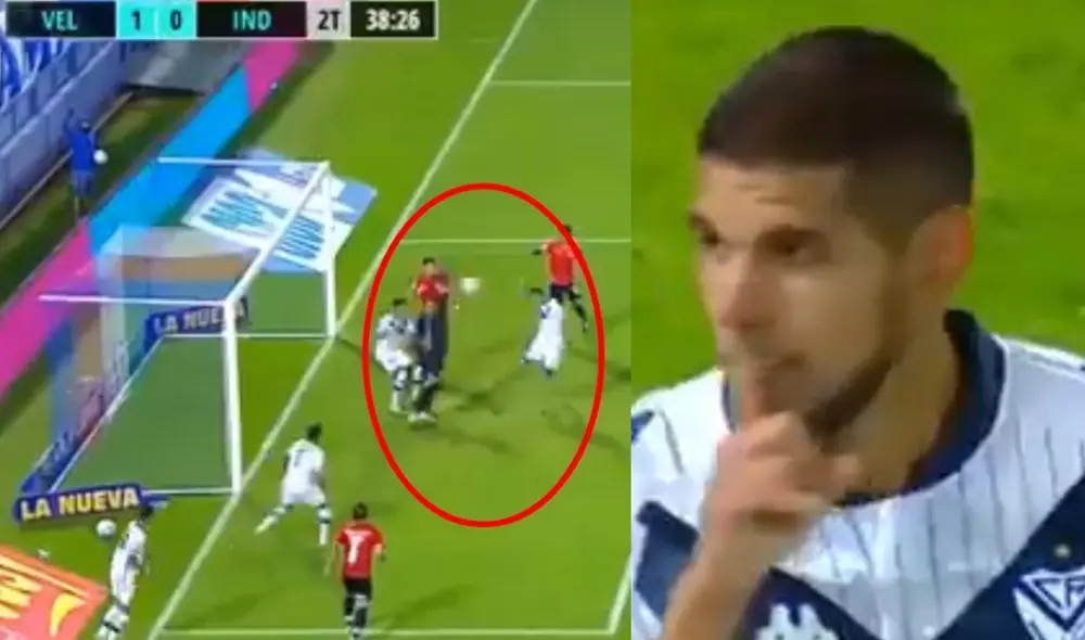 Abram anotó golazo de cabeza contra Independiente. Foto: ESPN Abram anotó golazo de cabeza contra Independiente. Foto: ESPN