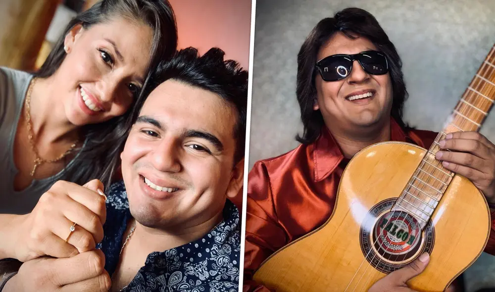 Sebastián Landa, imitador peruano de José Feliciano, junto a su novia. Foto: Sheyla Rivera/ Instagram/ Sebastián Landa/ Instagram