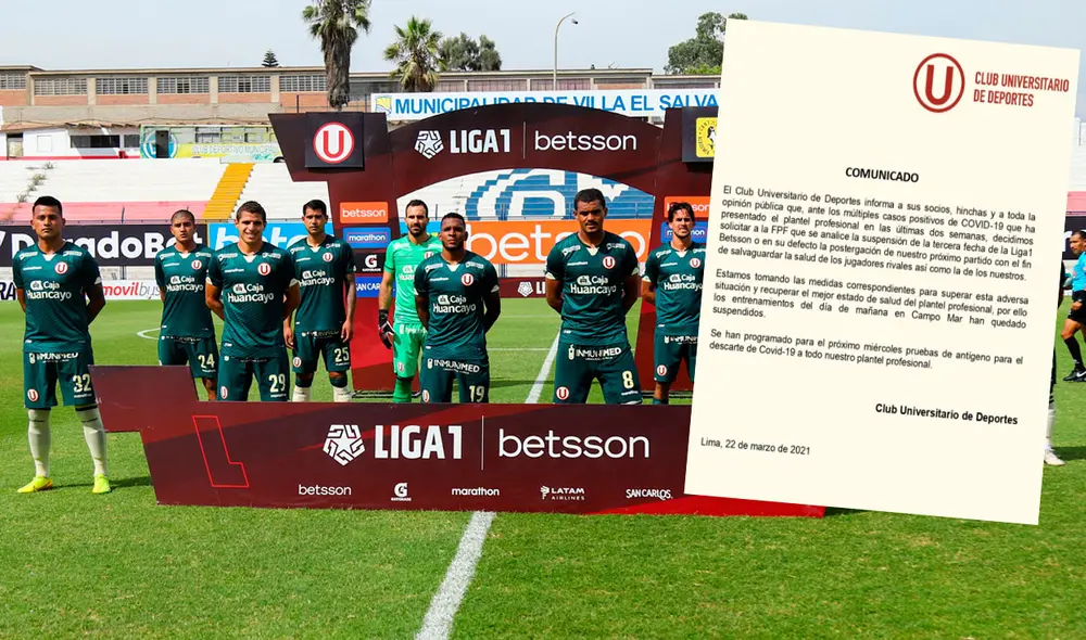 La 'U' emitió un comunicado por la cantidad de contagiados por COVID-19 de tiene en el plantel. Foto: Twitter /@Universitario La 'U' emitió un comunicado por la cantidad de contagiados por COVID-19 de tiene en el plantel. Foto: Twitter /@Universitario