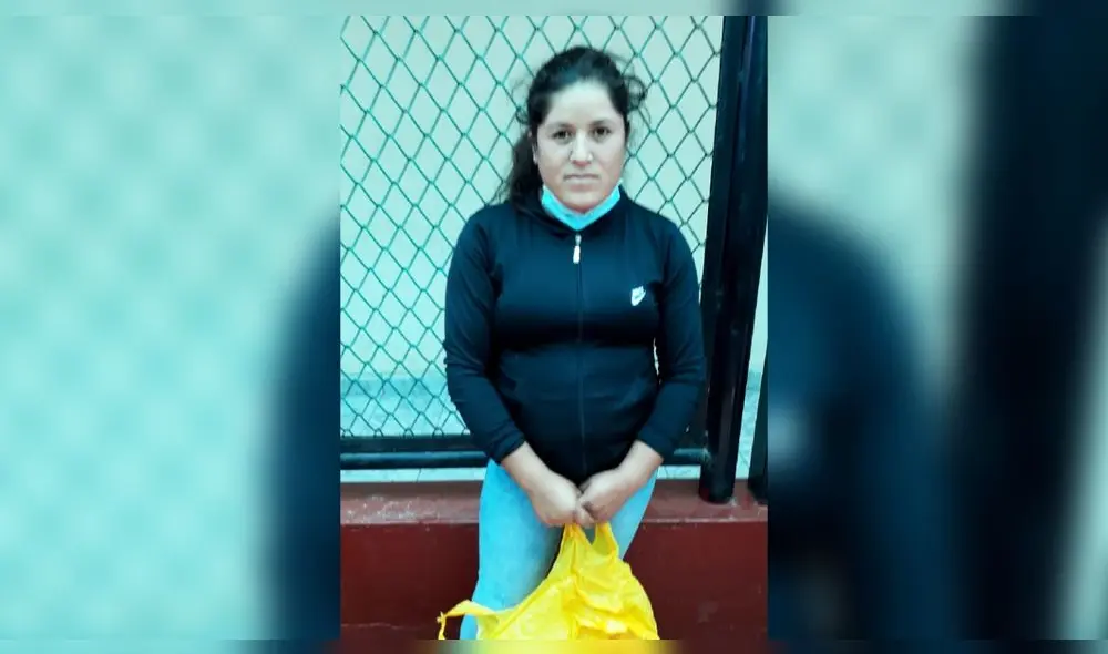María Chuan pretendía pasar droga para un sentenciado por extorsión. Foto: PNP María Chuan pretendía pasar droga para un sentenciado por extorsión. Foto: PNP