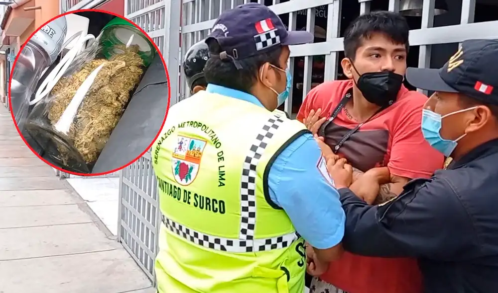 Sujeto fue trasladado a la comisaría del sector para las investigaciones del caso. Foto: Municipalidad de Surco