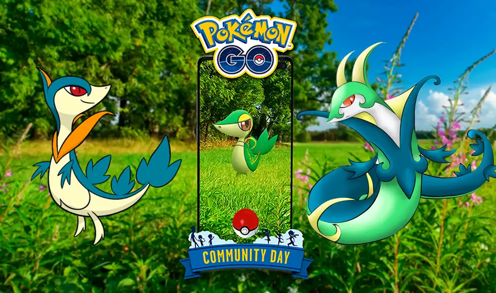El Community Day de Snivy durará seis horas y Serperior aprenderá Planta Feroz. Foto: Niantic - composición La República El Community Day de Snivy durará seis horas y Serperior aprenderá Planta Feroz. Foto: Niantic - composición La República