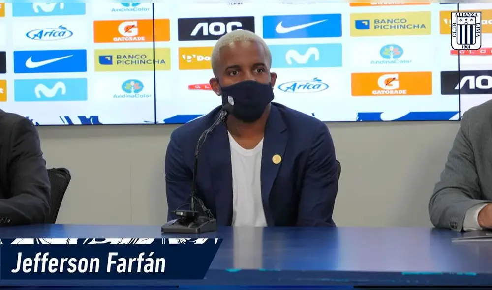 Jefferson Farfán declaró en conferencia de prensa. Foto: Alianza Lima
