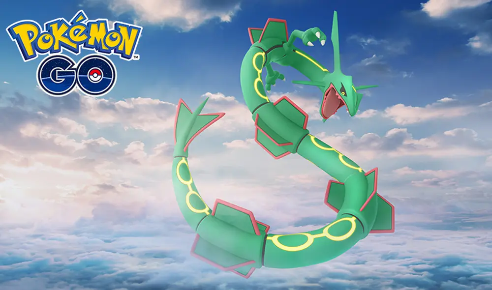 Rayquaza parte del trío creador junto con Groudon y Kyogre. Foto: Niantic Rayquaza parte del trío creador junto con Groudon y Kyogre. Foto: Niantic