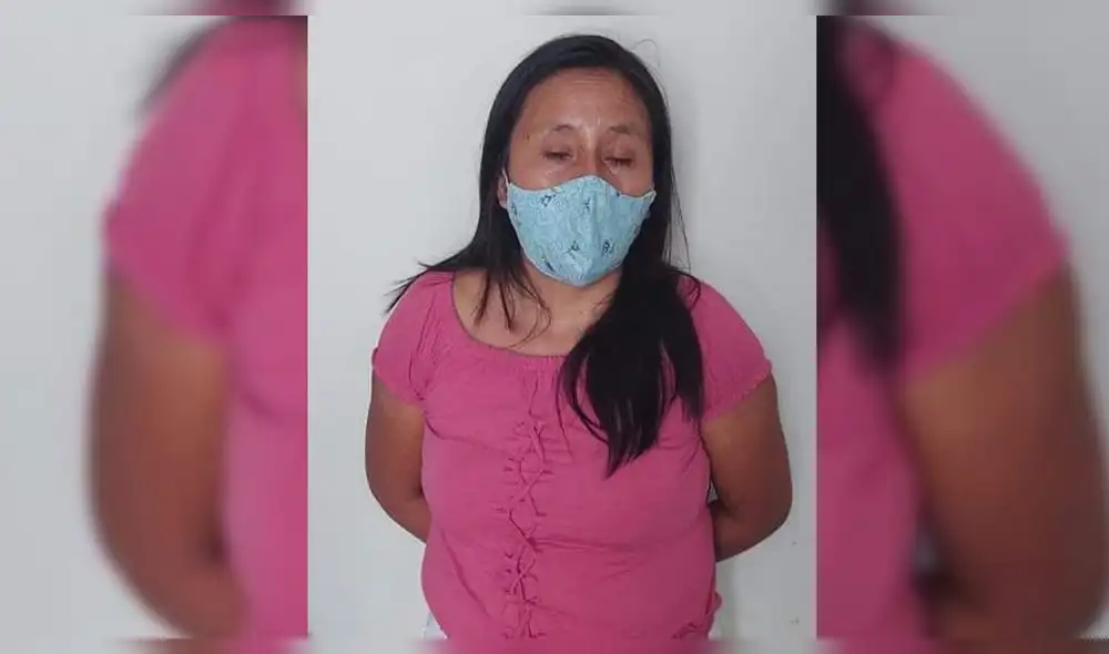 Policía capturó a sospechosa. Foto: PNP Policía capturó a sospechosa. Foto: PNP