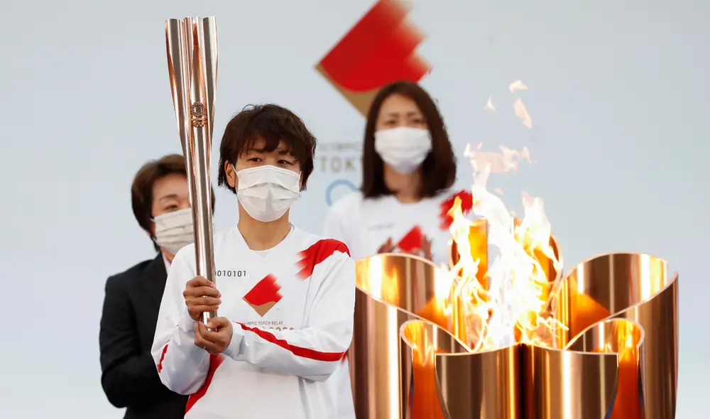 La antorcha olímpica recorrerá durante 121 día por 47 departamentos de Japón hasta llegar al Estadio Olímpico de Tokio, el próximo 23 de julio, para el inicio de las competencias. Foto: EFE