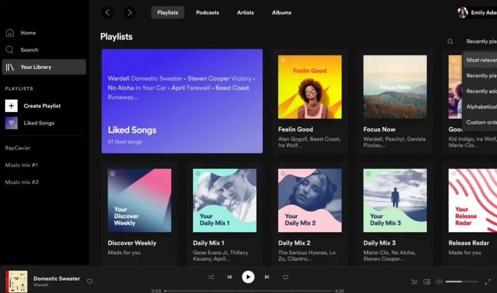El rediseño trae nuevas funciones tanto para la versión web como para el aplicativo de escritorio. Foto: Spotify