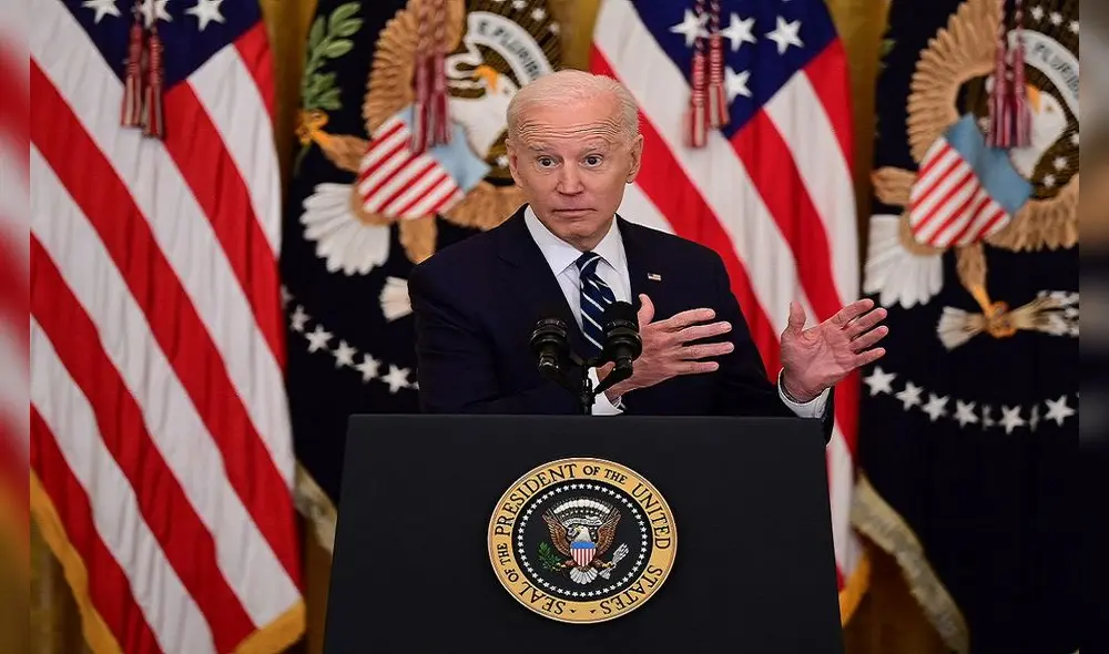 Joe Biden ofreció su primera conferencia de prensa formal desde la Casa Blanca como presidente de Estados Unidos. Foto: AFP Joe Biden ofreció su primera conferencia de prensa formal desde la Casa Blanca como presidente de Estados Unidos. Foto: AFP