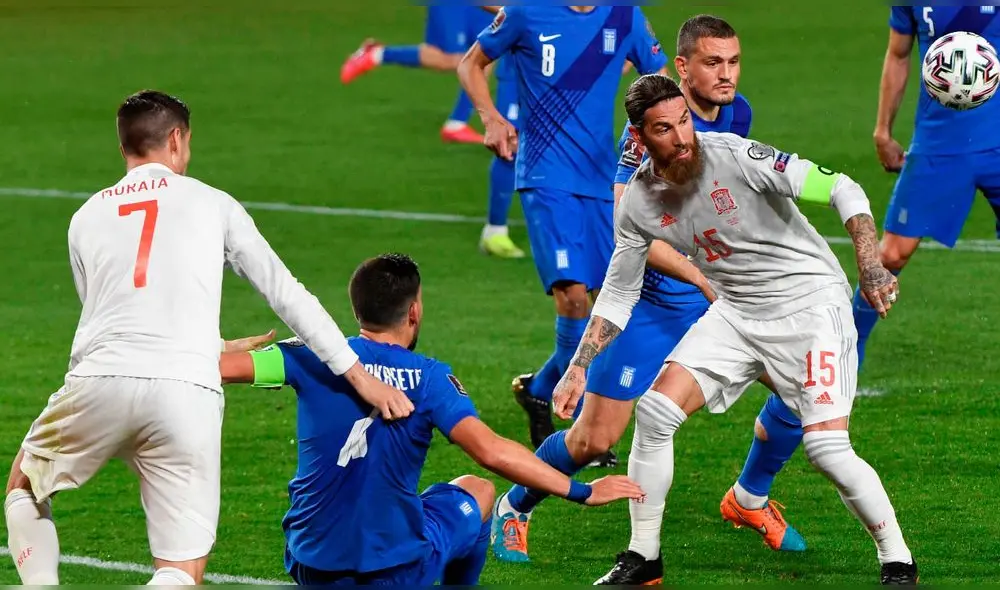 Álvaro Morata y Bakasetas marcaron los únicos tantos del partido. Foto: EFE Álvaro Morata y Bakasetas marcaron los únicos tantos del partido. Foto: EFE