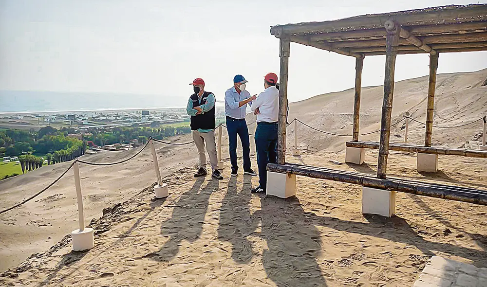 De visita. Ministros del Ambiente, Cultura y Vivienda acudieron a Lurín junto con el alcalde Muñoz. Foto: difusión De visita. Ministros del Ambiente, Cultura y Vivienda acudieron a Lurín junto con el alcalde Muñoz. Foto: difusión