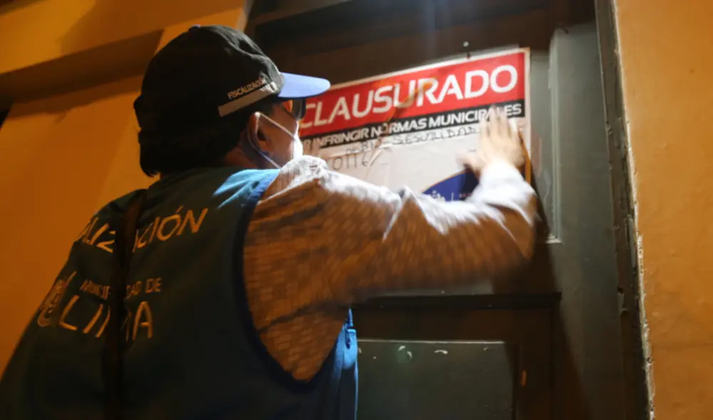 Uno de los locales fue clausurado; además, se le impuso una multa y se abrió un proceso contra el dueño. Foto: Municipalidad de Lima