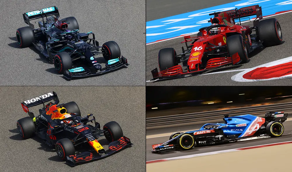 El Gran Premio Bahrein de la Fórmula 1 empezará este fin de semana. Foto: AFP/composición