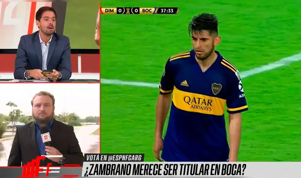 Mariano Closs comentó que Zambrano no tiene nivel para estar en Boca. Foto: captura/ESPN F12 Mariano Closs comentó que Zambrano no tiene nivel para estar en Boca. Foto: captura/ESPN F12