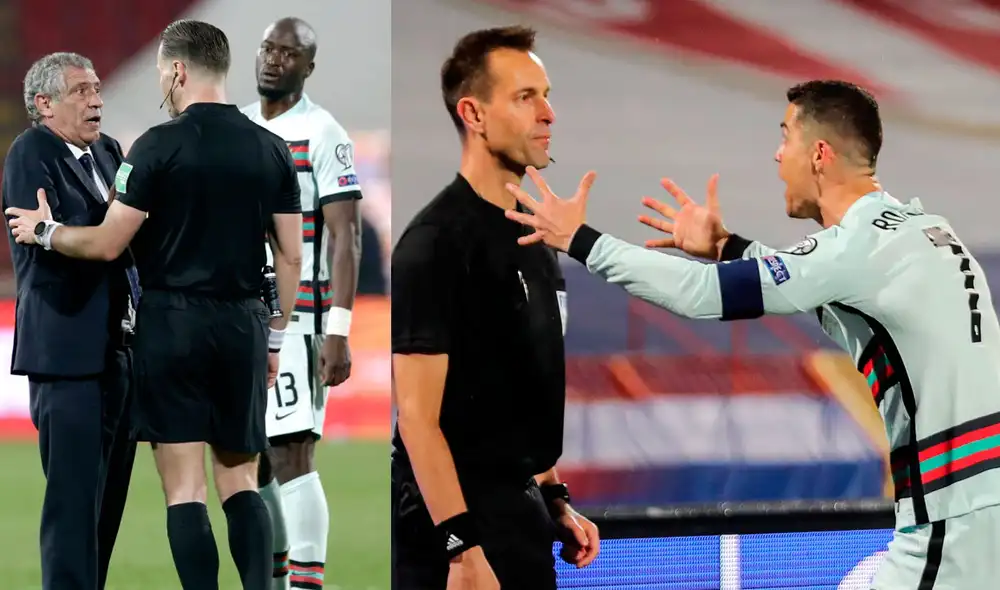 Integrantes de la selección de Portugal quedaron anonadados por el gol que no les anuló el árbitro ante Serbia. Foto: EFE Integrantes de la selección de Portugal quedaron anonadados por el gol que no les anuló el árbitro ante Serbia. Foto: EFE