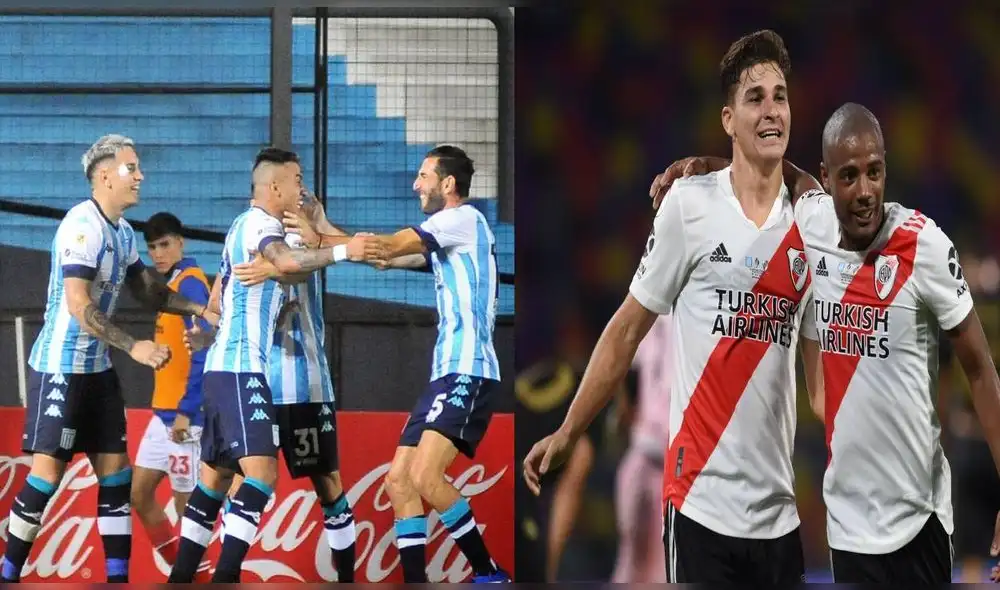 La última vez que Racing y River se enfrentaron, fue en la final de la Supercopa Argentina. El Millonario ganó por 5-0. Foto: composición LR La última vez que Racing y River se enfrentaron, fue en la final de la Supercopa Argentina. El Millonario ganó por 5-0. Foto: composición LR