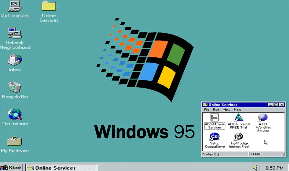El huevo de pascua se encuentra en la aplicación de correo electrónico de Windows 95. Foto: ADSLZone