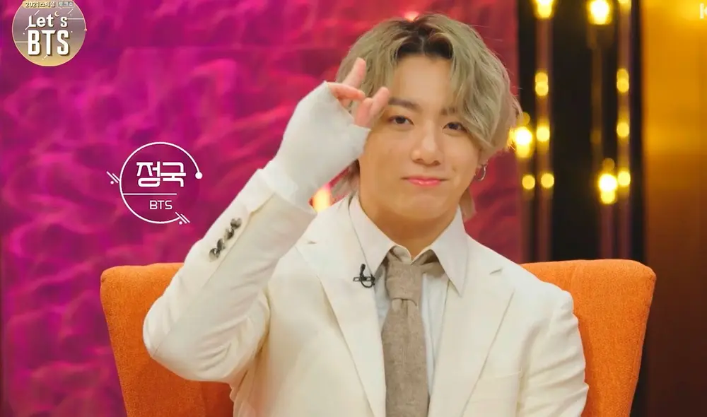 Jungkook y su mano vendada en Let's BTS. Foto: KBS