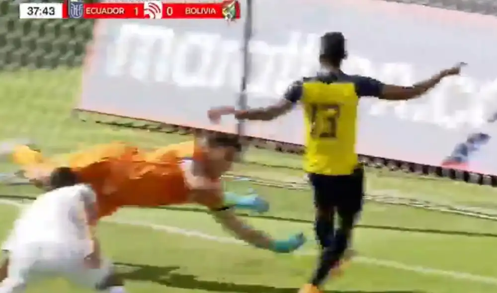 Fidel Martínez rompe el cero en el Ecuador vs. Bolivia. Foto: ECDF