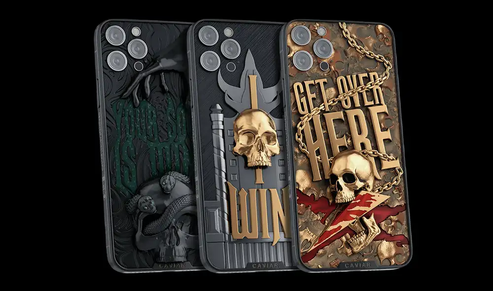 La carcasa de los teléfonos está fabricada en titanio y decorada con materiales de lujo. Foto: Caviar La carcasa de los teléfonos está fabricada en titanio y decorada con materiales de lujo. Foto: Caviar