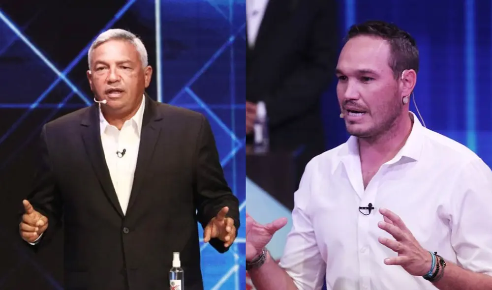 Beingolea y Forsyth durante el debate presidencial. Foto: JNE/ América TV Beingolea y Forsyth durante el debate presidencial. Foto: JNE/ América TV