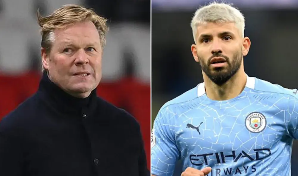 Koeman preferiría a Memphis Depay en lugar de Agüero. Foto: composición AFP