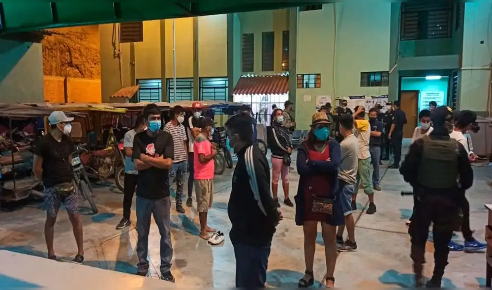 Personas intervenidas fueron llevadas a la Comisaría César Llatas. Foto: Policía Nacional