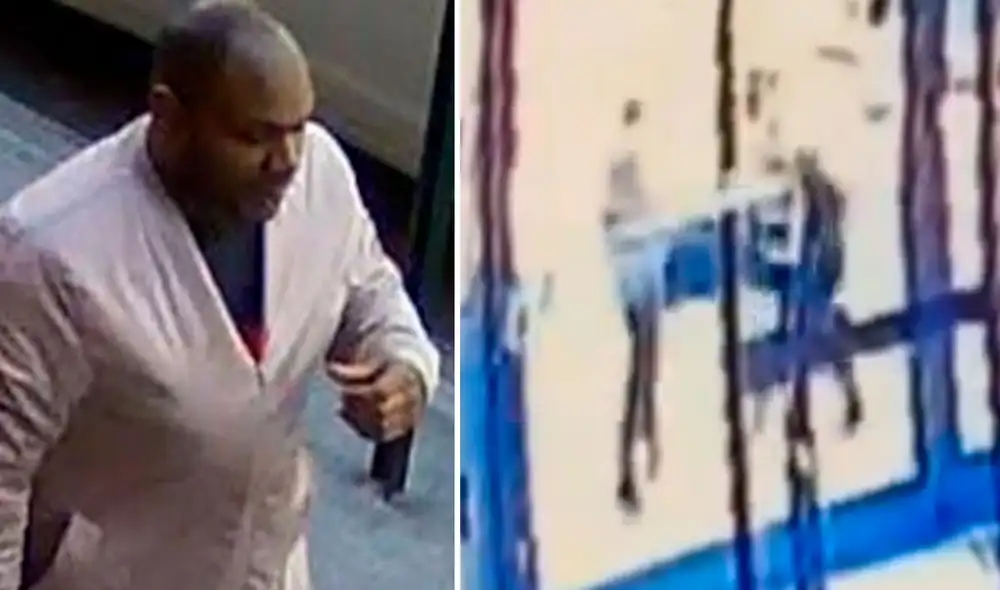 Policía difundió la imagen del presunto agresor de la mujer asiática. Foto: captura / Twitter