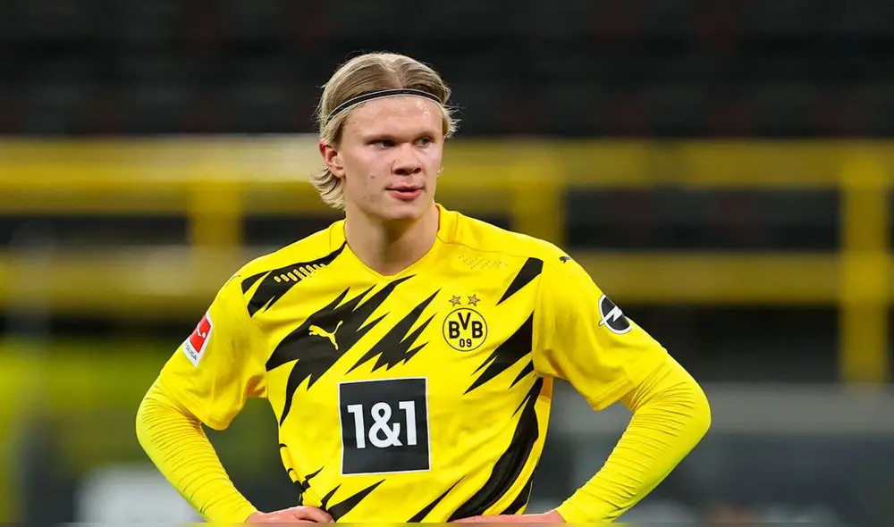 Haaland lleva 29 goles en 27 partidos jugados en la Bundesliga. Foto: EFE Haaland lleva 29 goles en 27 partidos jugados en la Bundesliga. Foto: EFE