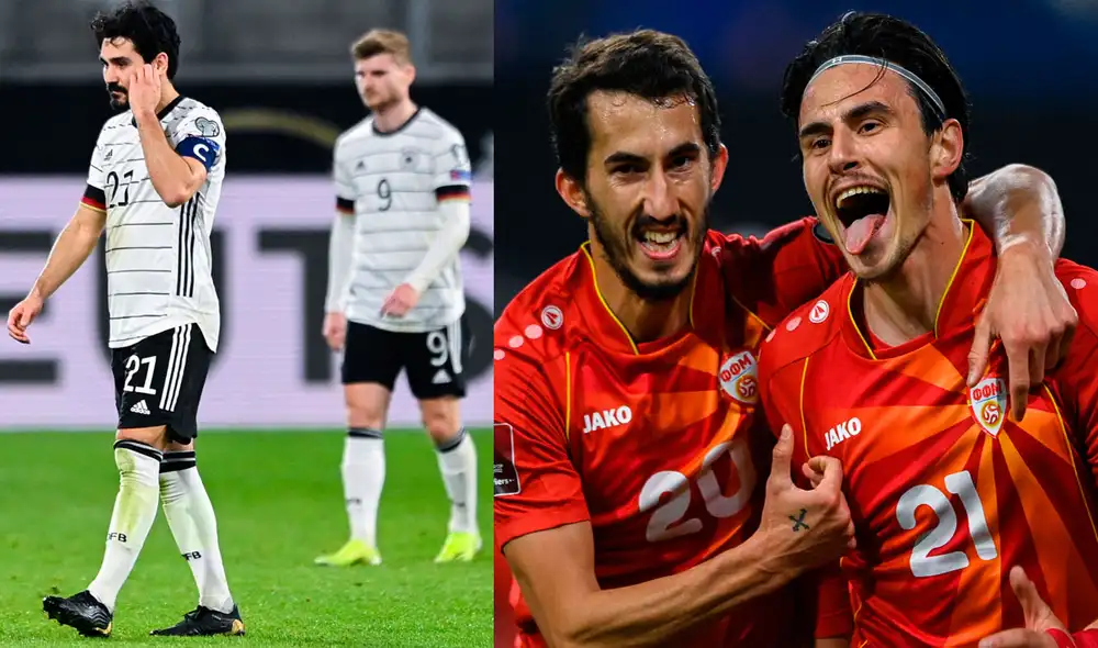 Macedonia venció 2-1 a Alemania por la fecha 3 del grupo J de las eliminatorias europeas. Foto: EFE