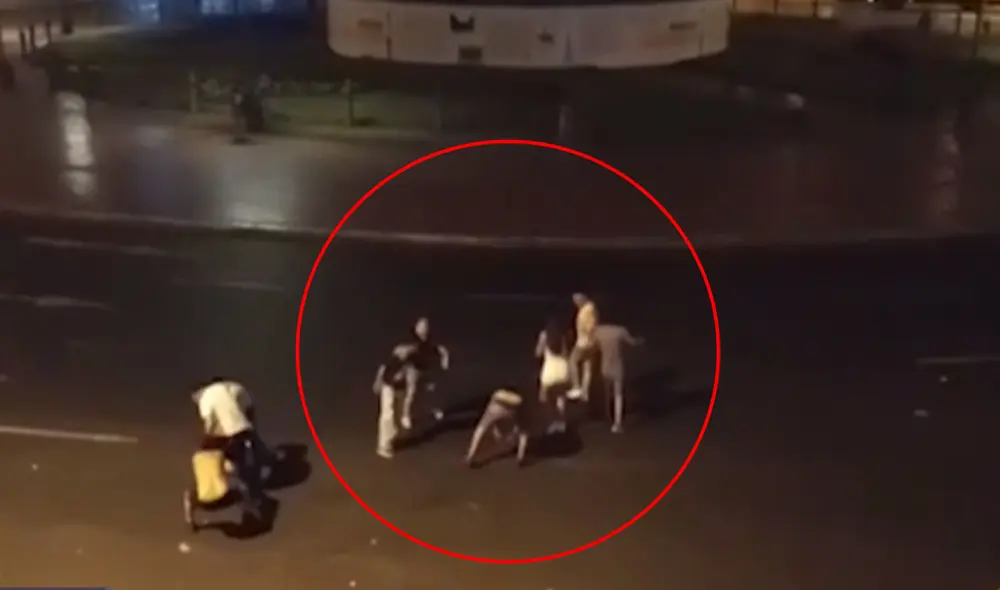 Hombres y mujeres fueron detenidos tras el incidente reportado. Foto: captura de Canal N Hombres y mujeres fueron detenidos tras el incidente reportado. Foto: captura de Canal N