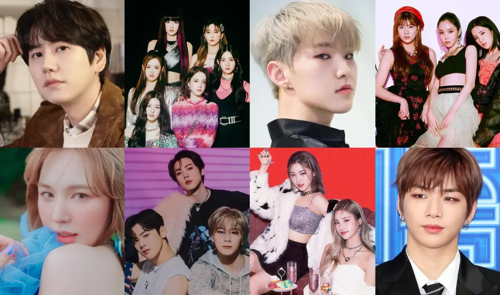 Todos los lanzamientos K-pop para abril del 2021. Foto: composición LR / SM / Fantagio / JYP / Naver