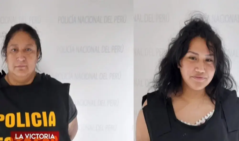 Greace Lizzette Galarza Barrón y Mayra Lucero Aucayari Aldea permanecen detenidas en la sede de la Dirincri. Foto: captura de América Noticias Greace Lizzette Galarza Barrón y Mayra Lucero Aucayari Aldea permanecen detenidas en la sede de la Dirincri. Foto: captura de América Noticias