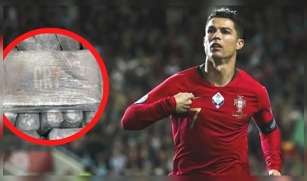 El Fiscal dijo que no es la primera vez que se incauta droga con el logo CR7. Foto: Mundo Deportivo.