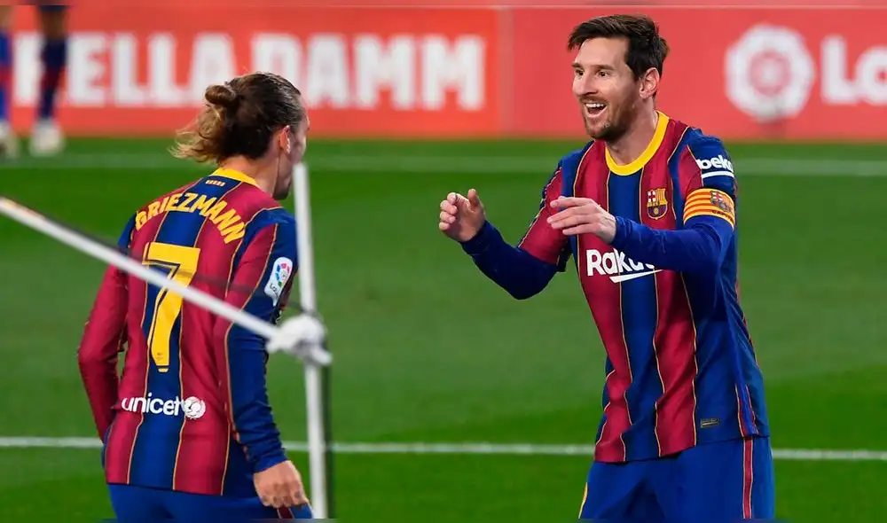 Griezmann y Messi comparten equipo desde hace dos temporadas. Foto: AFP Griezmann y Messi comparten equipo desde hace dos temporadas. Foto: AFP