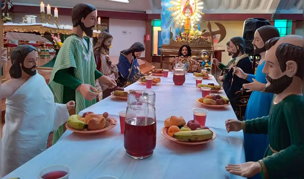 Diversas imágenes forman esta acostumbrada escenificación en Ciudad Eten. Foto: Parroquia de Ciudad Eten