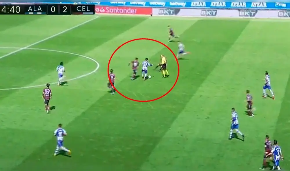 Renato Tapia empezó la jugada del segundo gol. Foto: ESPN Renato Tapia empezó la jugada del segundo gol. Foto: ESPN