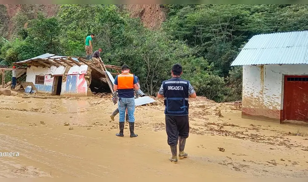 Huaicos destruyen viviendas en Nuevo Horizonte en la región Amazonas. Fotos: GORE Amazonas