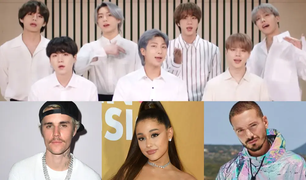 Tras la unión de HYBE con Ithaca, BTS, Ariana Grande, Justin Bieber, J Balvin y más estrellas globales pasan a formar parte de una misma empresa matriz. Foto: composición La República/HYBE/Ithaca
