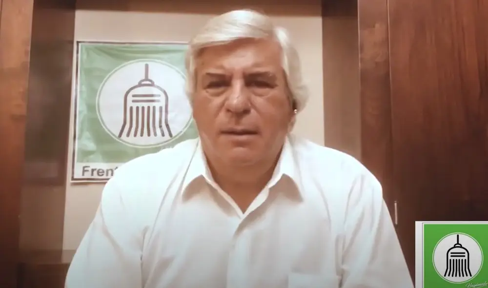 Fernando Olivera quedó fuera del proceso electoral tras no lograr la inscripción de su partido en el ROP. Foto: captura video/Youtube Fernando Olivera