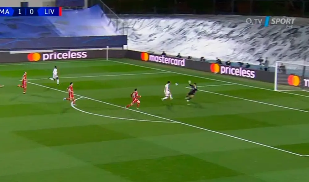 Marco Asensio anotó el 2-0 del Real Madrid ante Liverpool. Foto: captura Flashcore