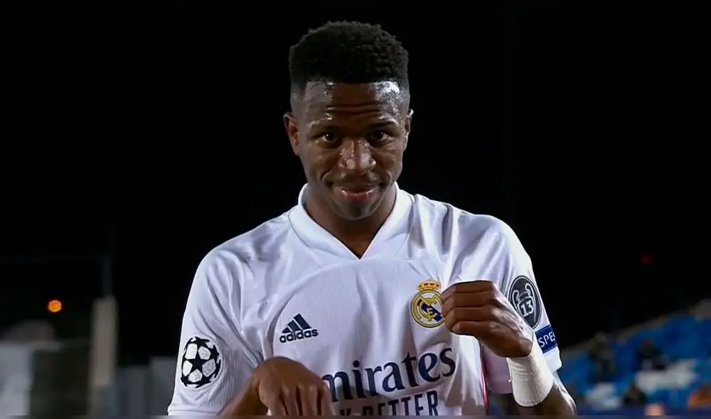 Vinicius marcó su primer doblete en la Champions League. Foto: ESPN