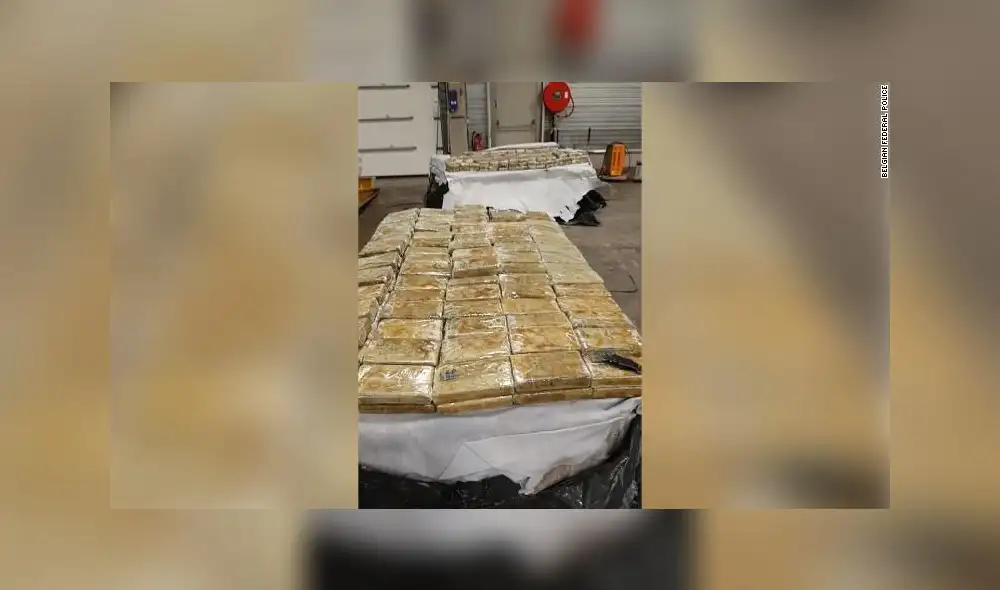La Policía de Bélgica incautó casi 28 toneladas de cocaína valorizadas en 1.650 millones de dólares. Fuente: CNN