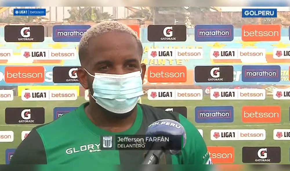Jefferson Farfán consideró justo el triunfo de Alianza Lima. Foto: Captura Gol Perú Jefferson Farfán consideró justo el triunfo de Alianza Lima. Foto: Captura Gol Perú